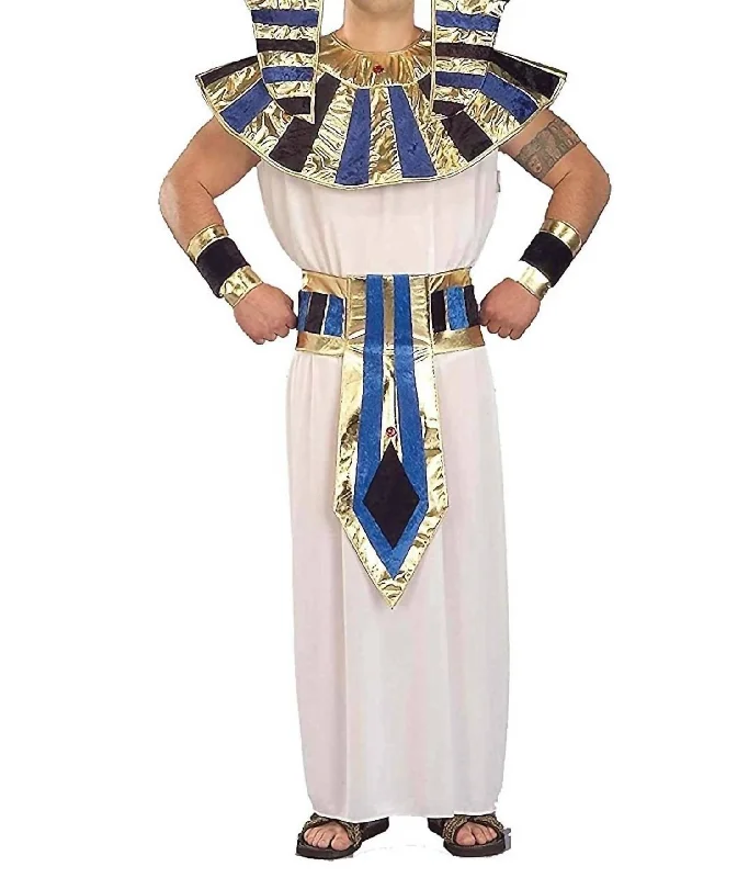 men's trendy shirts for men -Adult Super Tut Costume In White/blue/gold