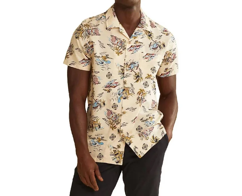 men's smart casual shirts -Aloha Shirt In Sand Palms