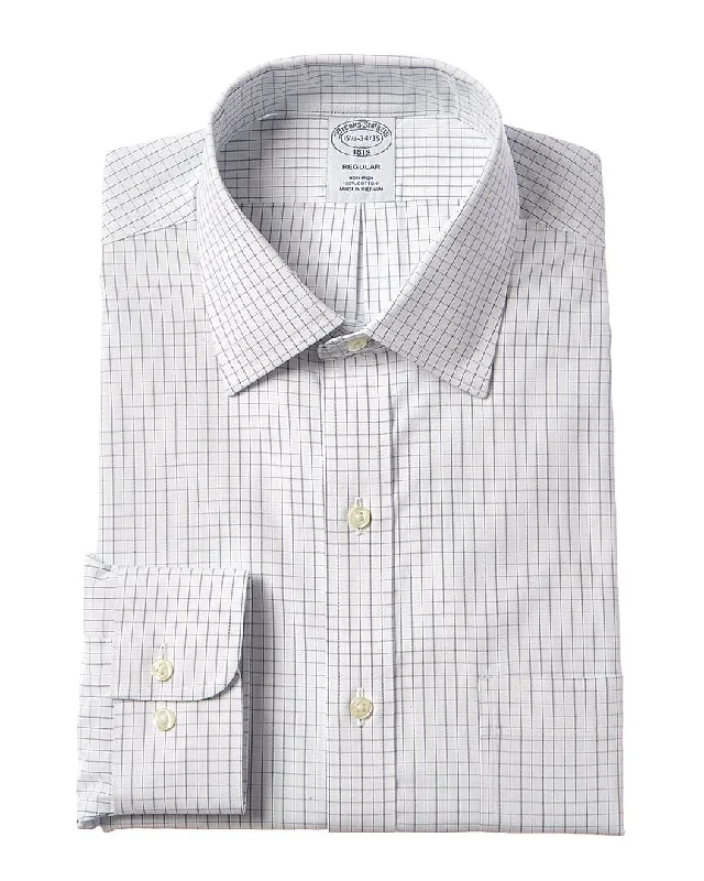 men's patterned shirts -Brooks Brothers Regular Dress Shirt