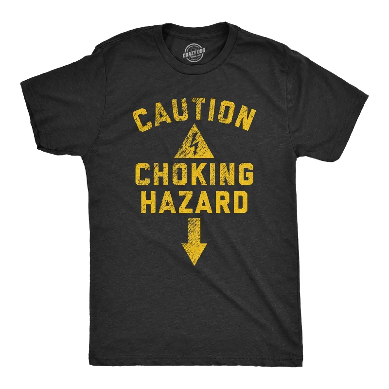 men's summer casual t-shirts -Caution Choking Hazard Men's T Shirt