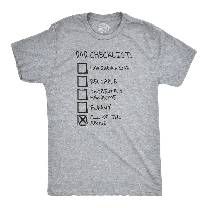 men's fun graphic t-shirts -Dad Checklist Men's T Shirt