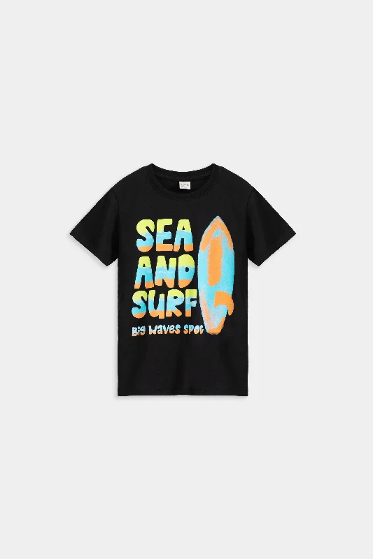 men's oversized t-shirts -Sea & Surf Graphic T-Shirt