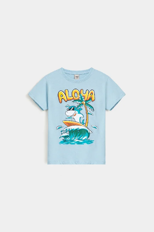 men's athletic fit graphic t-shirts -Aloha Graphic T-Shirt