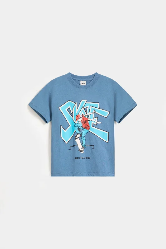 men's trendy graphic tees -Skate For Living Graphic T-Shirt