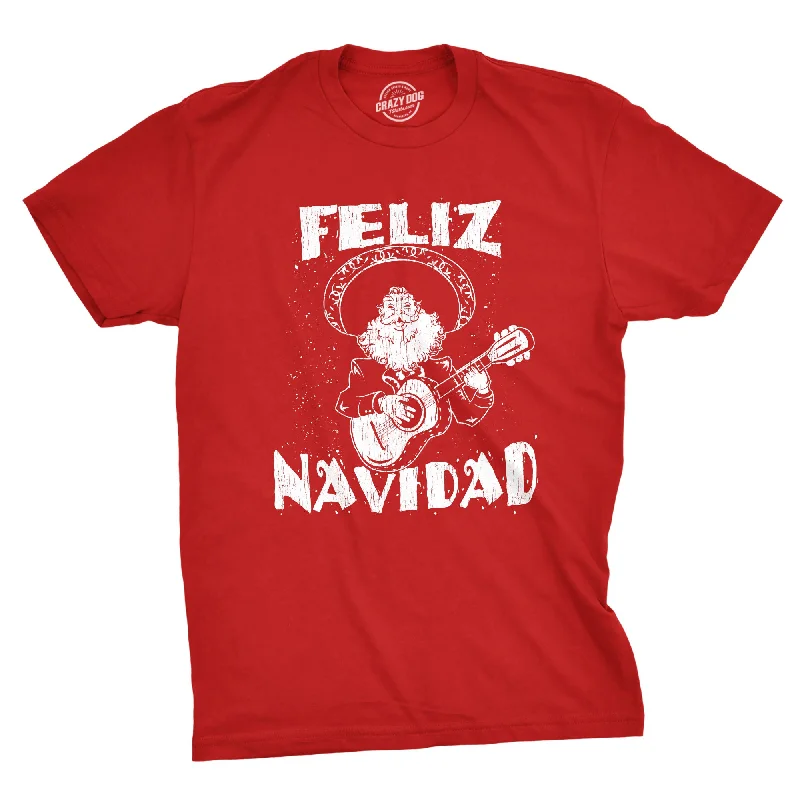 men's vintage graphic tee shirts -Feliz Navidad Men's T Shirt