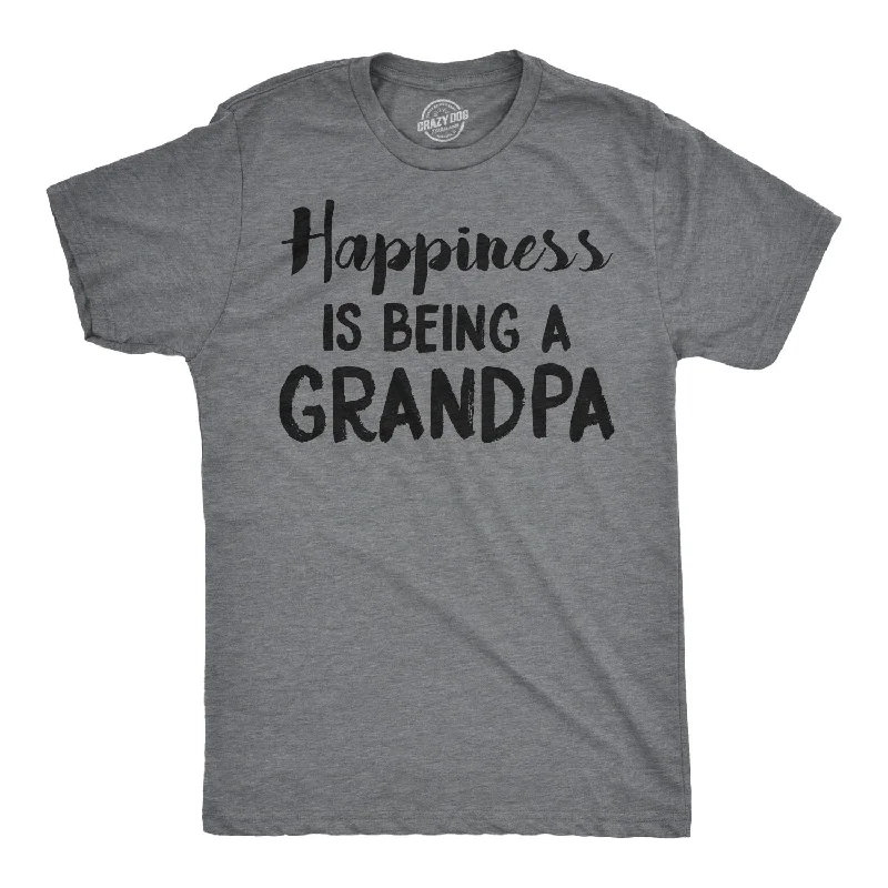 men's sport t-shirts -Happiness is Being a Grandpa Men's T Shirt