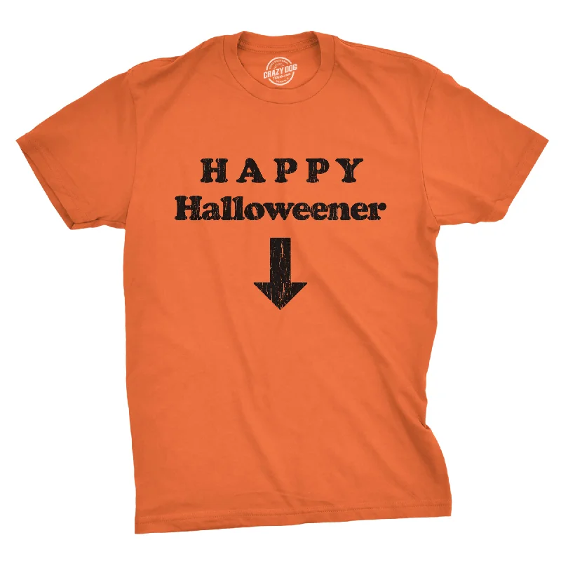 men's custom graphic t-shirts -Happy Halloweener Men's T Shirt