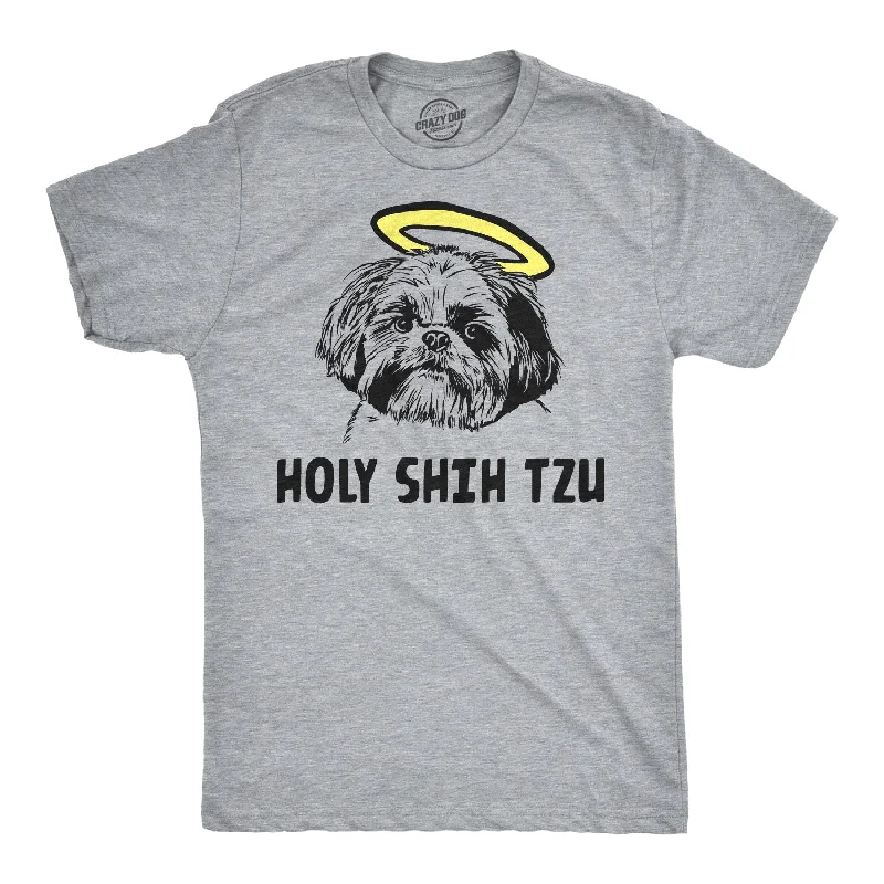 men's fitted t-shirts -Holy Shih Tzu Men's T Shirt