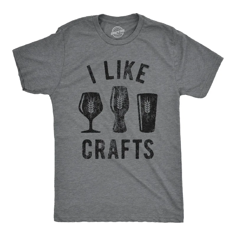 slim fit t-shirts for men -I Like Crafts Men's T Shirt