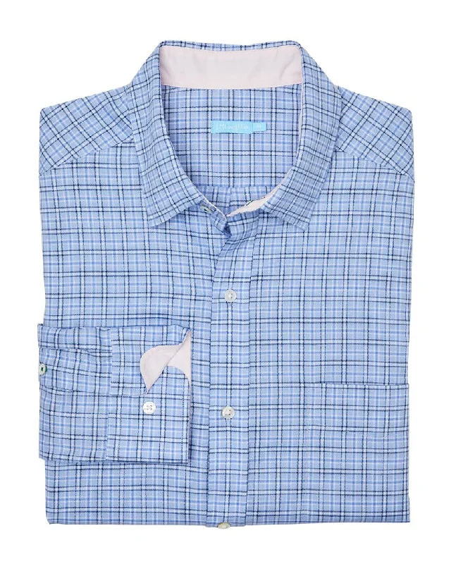 men's slim-fit formal shirts -J.McLaughlin Mini Plaid Gramercy Shirt