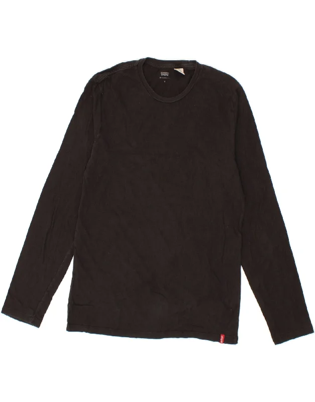 men's fashion t-shirts -LEVI'S Boys Top Long Sleeve 14-15 Years Medium Black