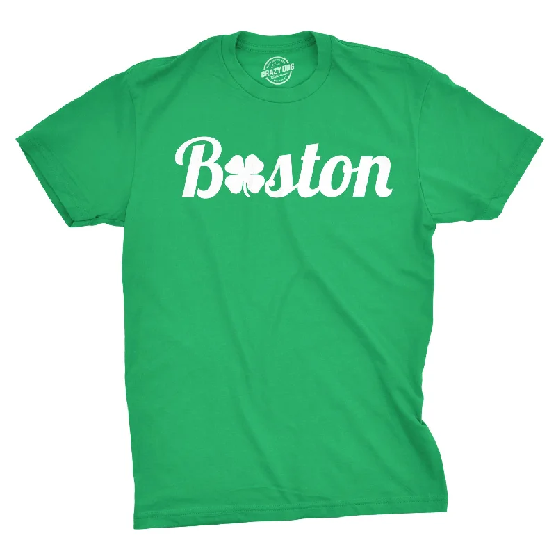 men's bold graphic t-shirts -Boston Clover Men's T Shirt