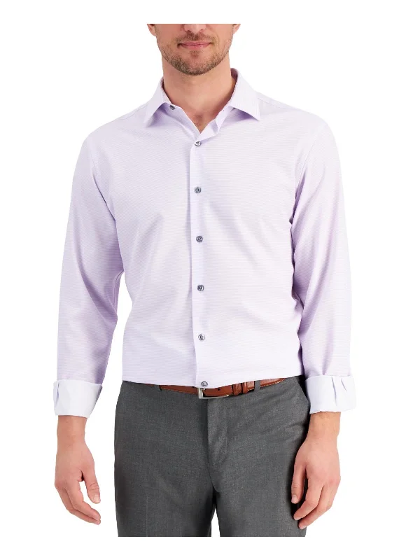 men's fitted shirts -Mens Cotton Slim Fit Dress Shirt