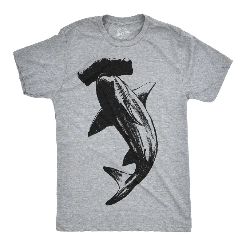 men's sporty t-shirts -Hammerhead Shark Men's T Shirt