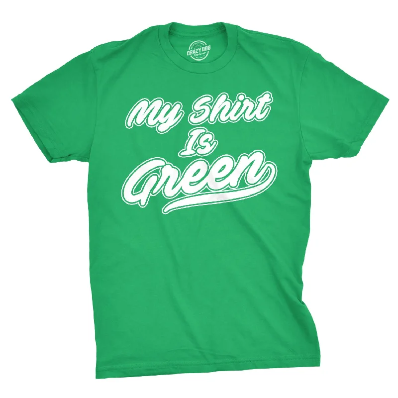 men's simple cotton t-shirts -My Shirt Is Green All Star Team Men's T Shirt