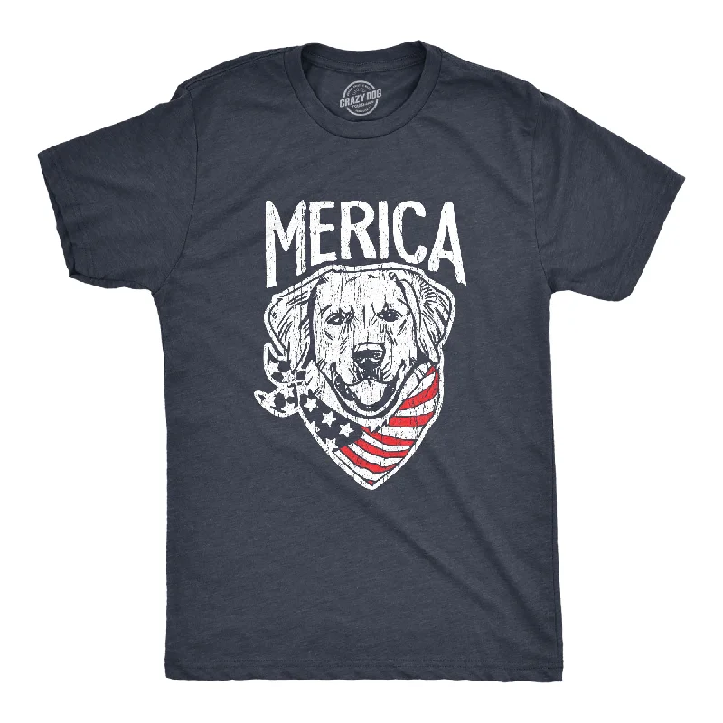 men's sports t-shirts -Merica Dog Men's T Shirt