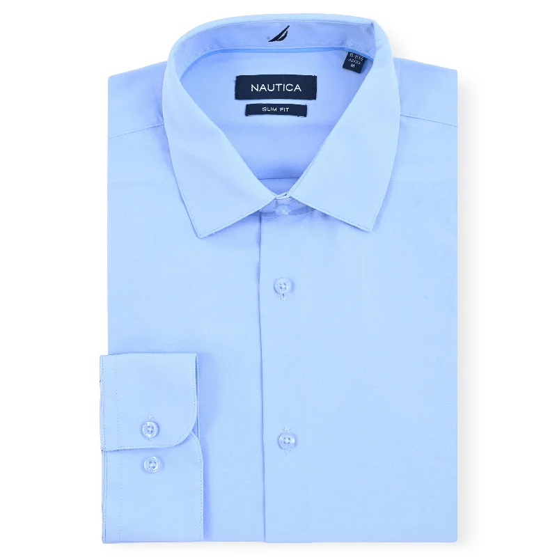 men's smart casual shirts -Nautica Mens Wrinkle-Resistant Shirt