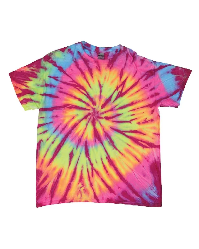 men's printed graphic t-shirts -Neon Rush Tie-Dyed T-Shirt