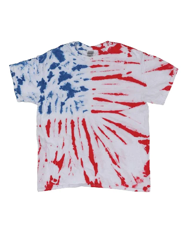 men's workout tee shirts -Novelty Tie-Dyed T-Shirt