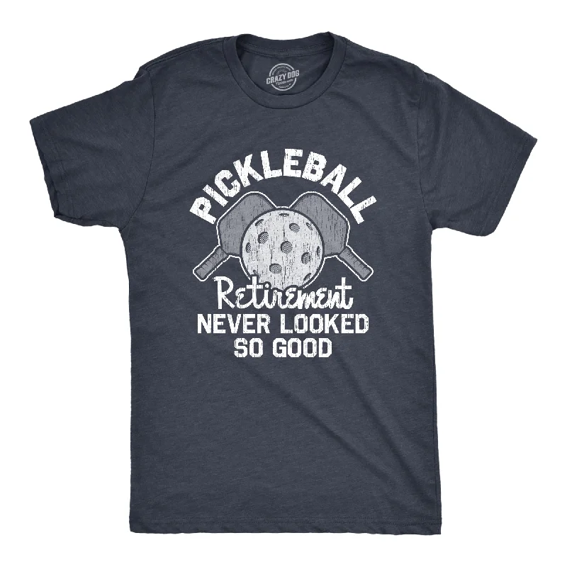 men's custom graphic t-shirts -Pickleball Retirement Never Looked So Good Men's T Shirt