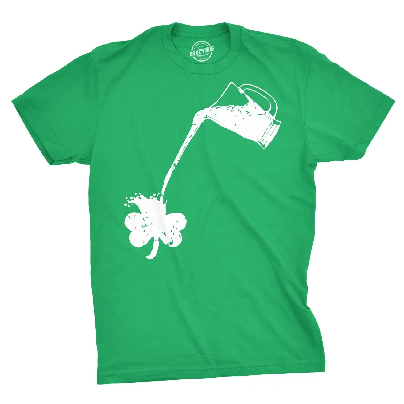 men's personalized t-shirts -Pouring Shamrock Men's T Shirt