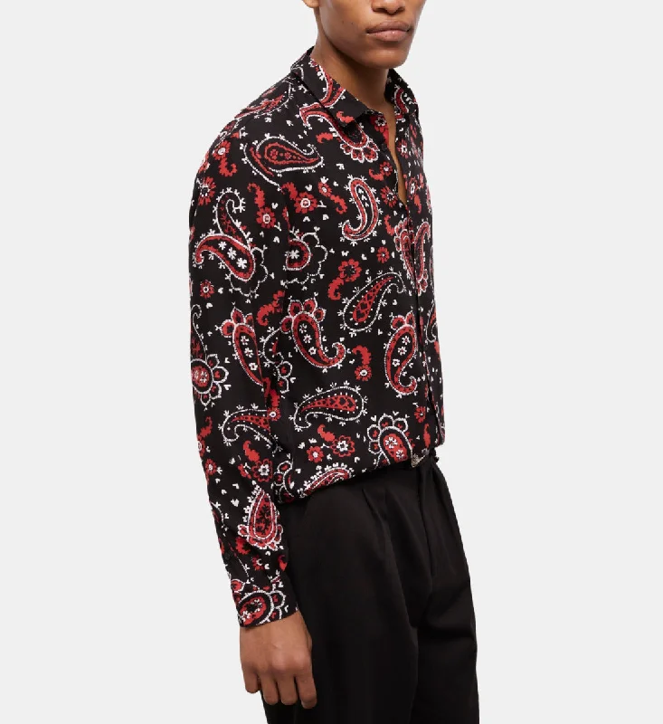 men's embroidered shirts -Printed Shirt