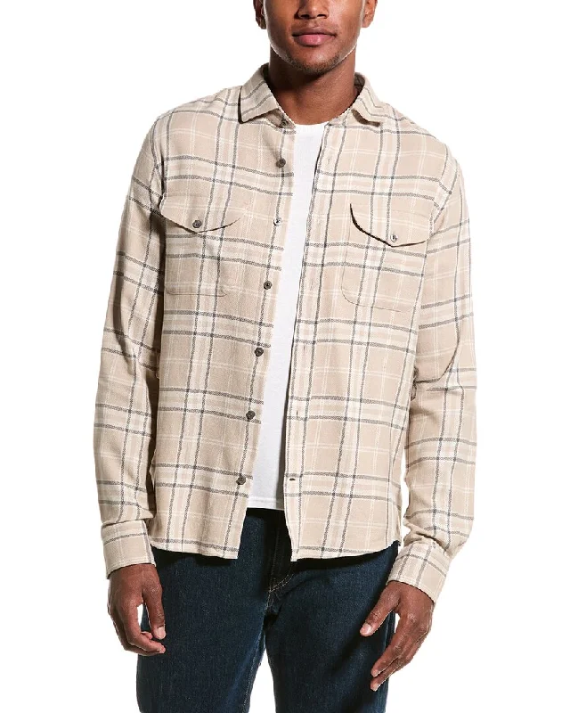 men's classic shirts -Reiss Orlando Brushed Overshirt