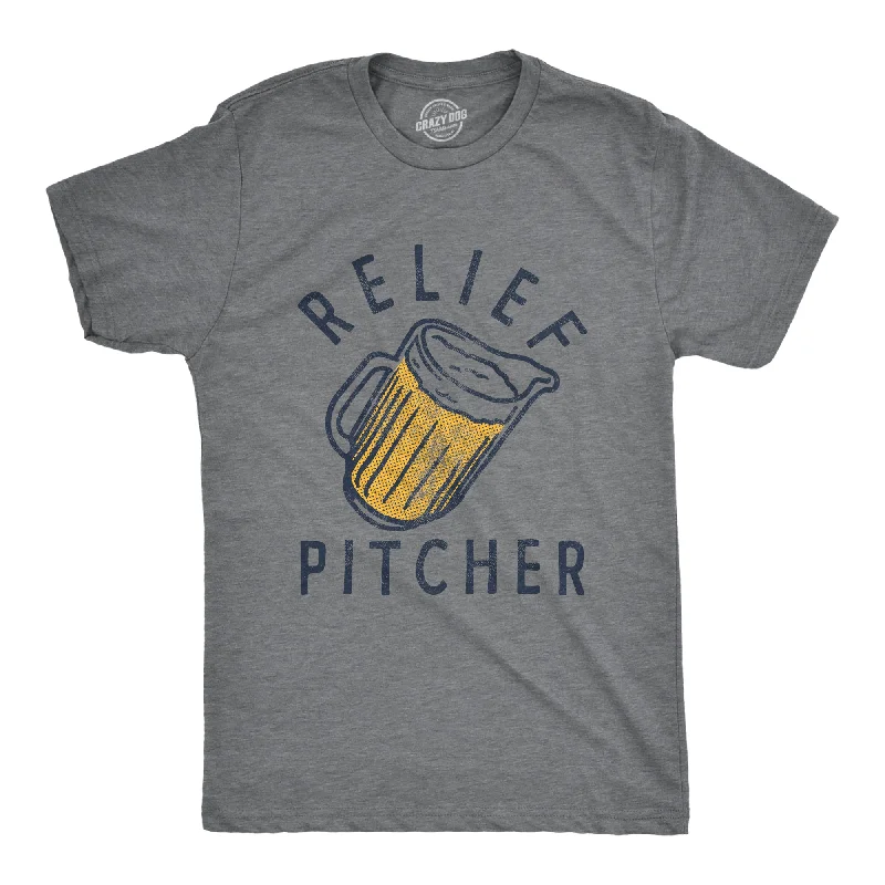 men's athletic fit graphic t-shirts -Relief Pitcher Men's T Shirt