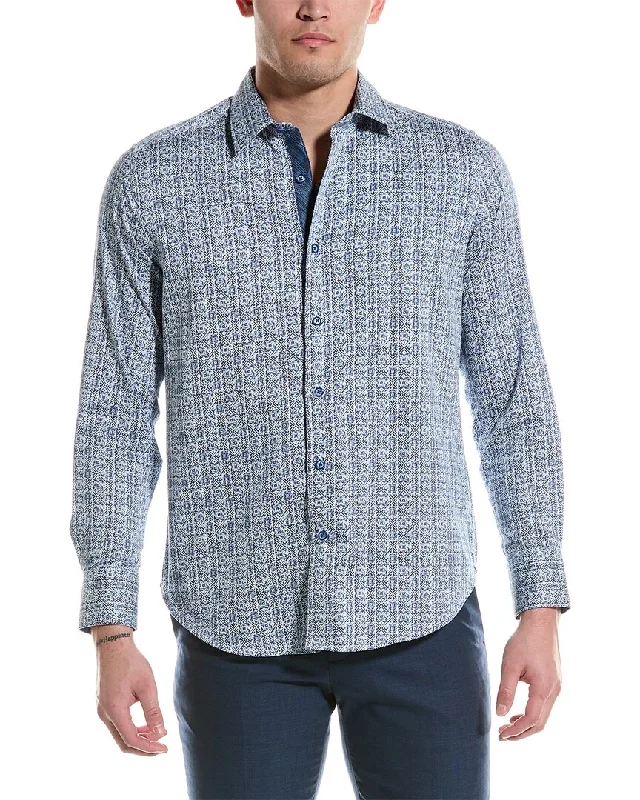 men's slim-fit dress shirts -Robert Graham Dolma Classic Fit Woven Shirt