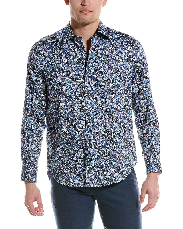 men's business shirts for work -Robert Graham Fondo Classic Fit Woven Shirt