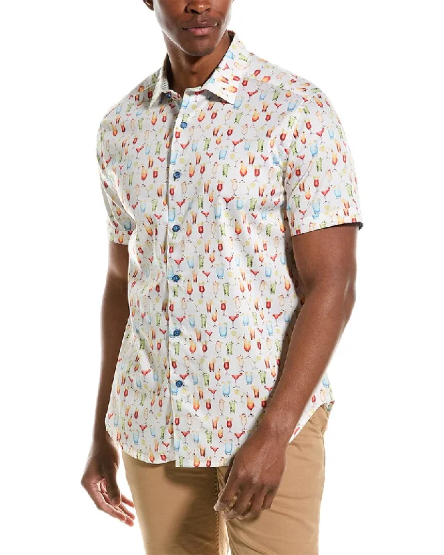 men's button-up shirts with patterns -Robert Graham Mixer Classic Fit Woven Shirt