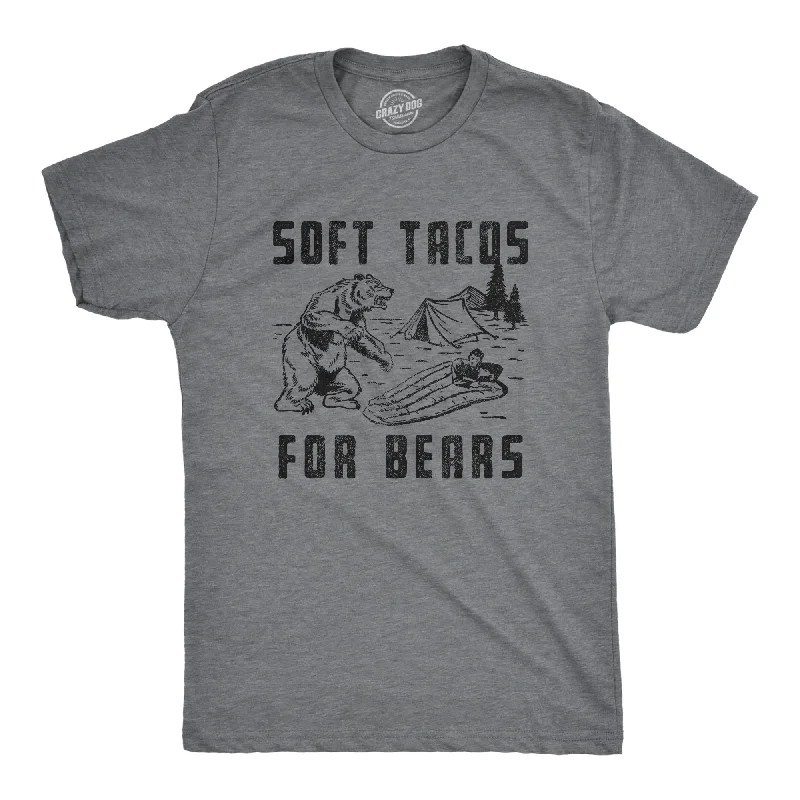 men's printed t-shirts -Soft Tacos For Bears Men's T Shirt