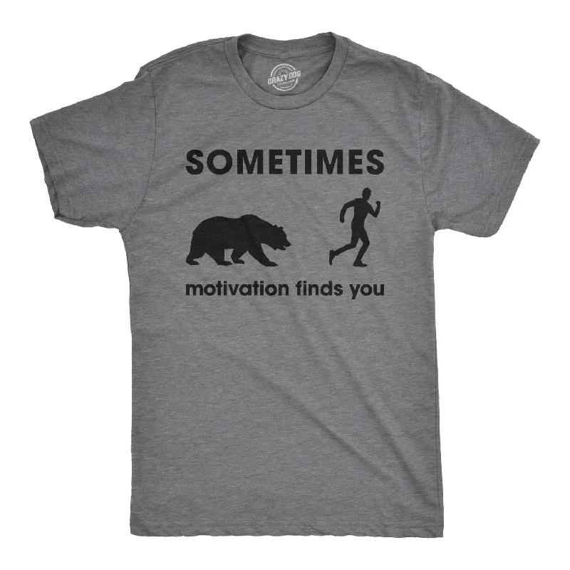 men's printed tees for casual wear -Motivation Finds You Men's T Shirt