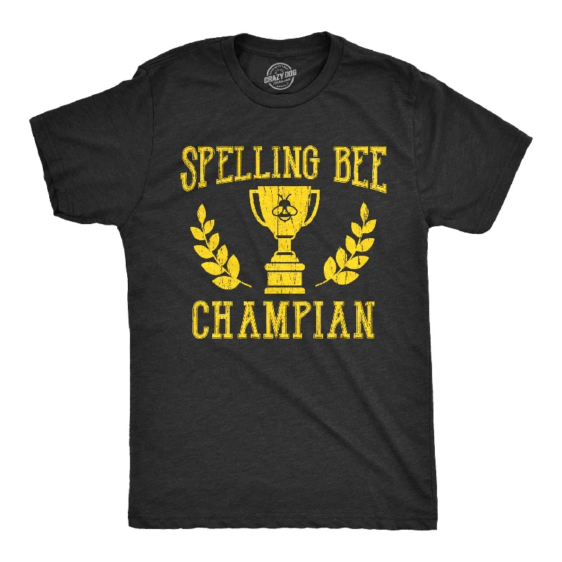 men's minimalist t-shirts -Spelling Bee Champion Men's T Shirt