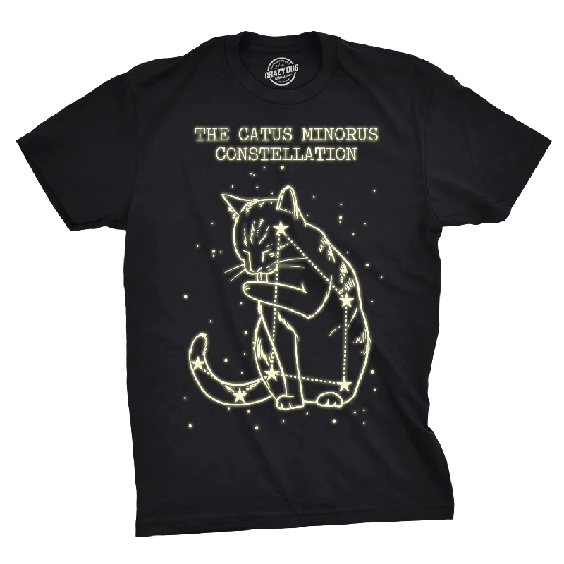 men's graphic design t-shirts -Catus Minorus Constellation Glow In The Dark Men's T Shirt