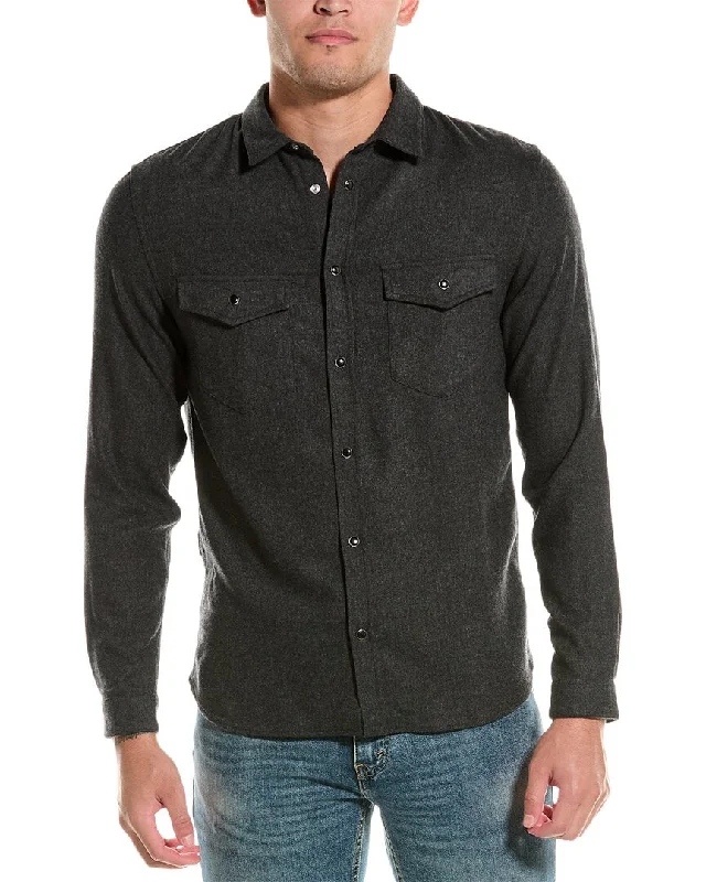 men's embroidered shirts -The Kooples Wool-Blend Shirt