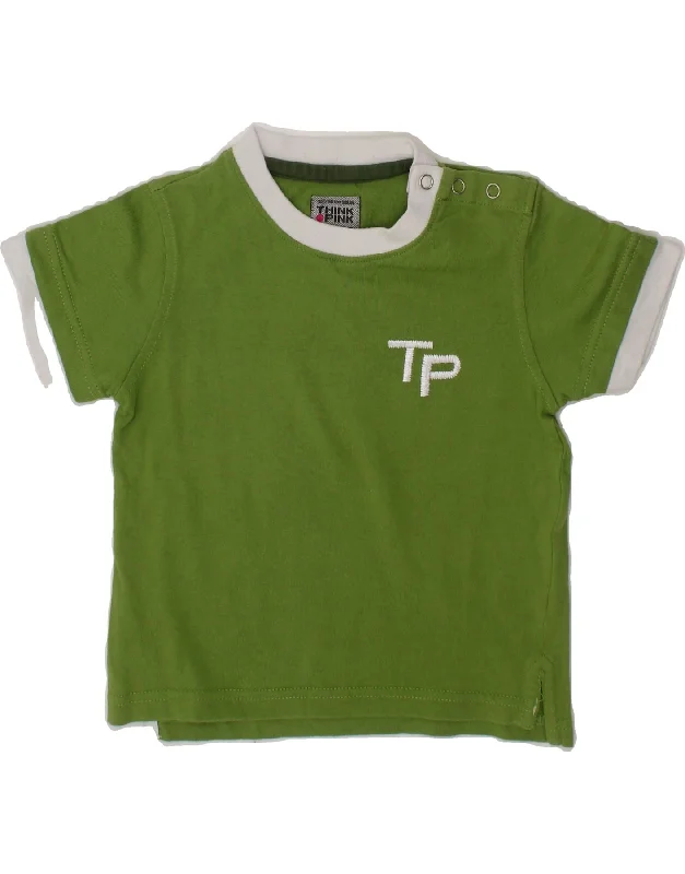 men's eco-friendly graphic t-shirts -THINK PINK Baby Boys Graphic T-Shirt Top 18-24 Months Green Cotton