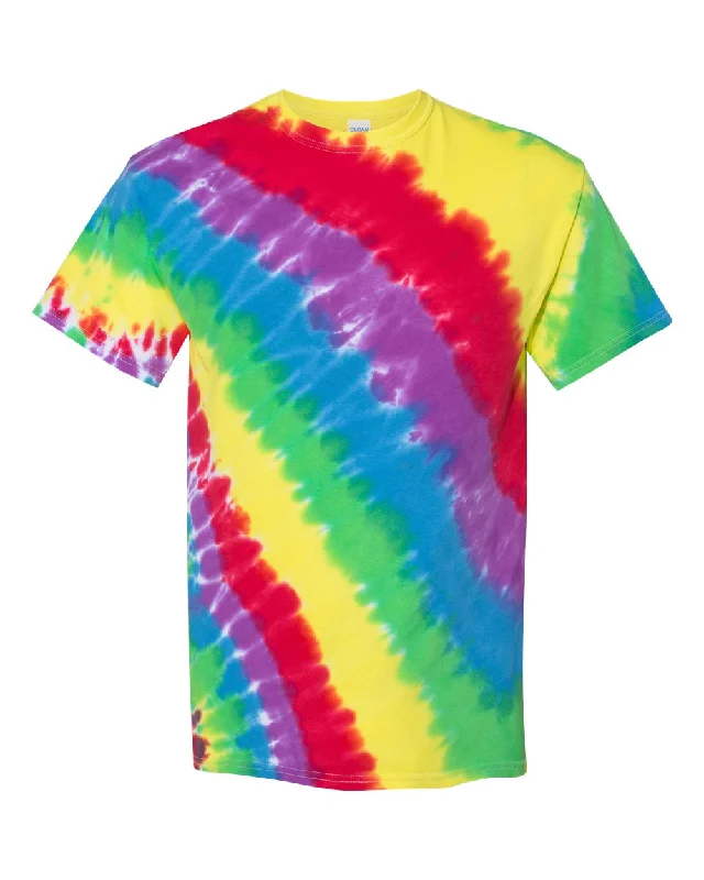 men's vintage graphic tee shirts -Tilt Tie-Dyed T-Shirt