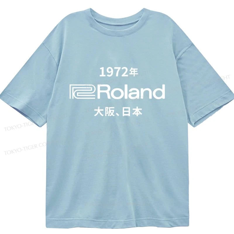 trendy t-shirts for men -Tokyo-Tiger 1972 Roland Osaka Japan Classic T-Shirt