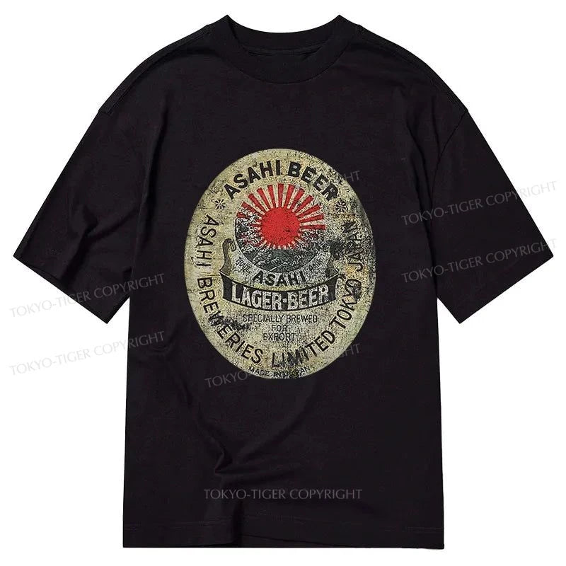 men's colorful t-shirts -Tokyo-Tiger ASAHI BEER Japanese Classic T-Shirt