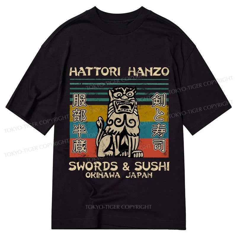 men's fun print t-shirts -Tokyo-Tiger Hattori Hanzo Classic T-Shirt