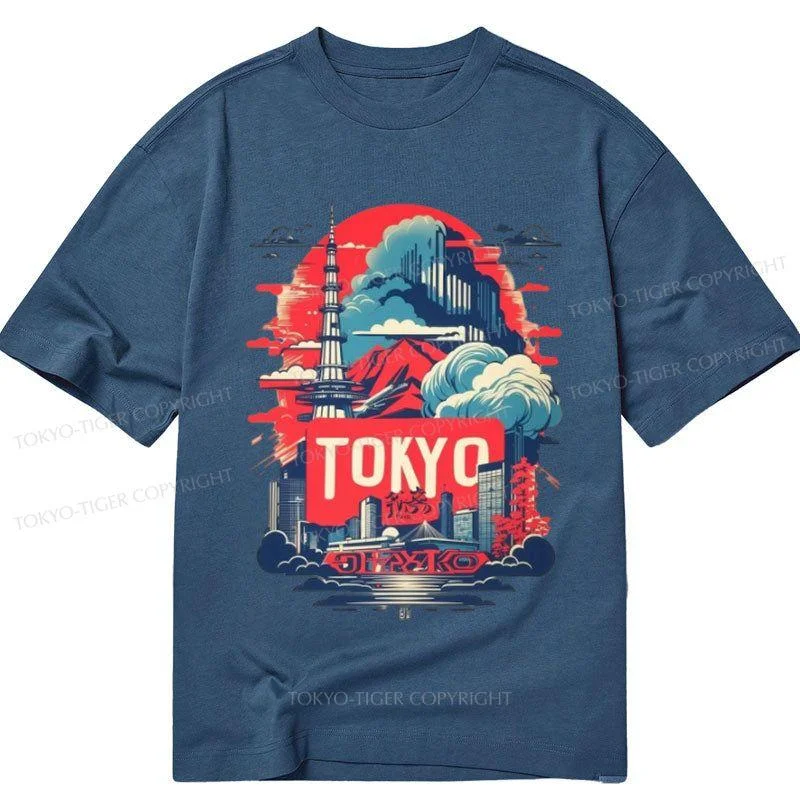 men's premium cotton t-shirts -Tokyo-Tiger Japan Tokyo City Vintage Classic T-Shirt