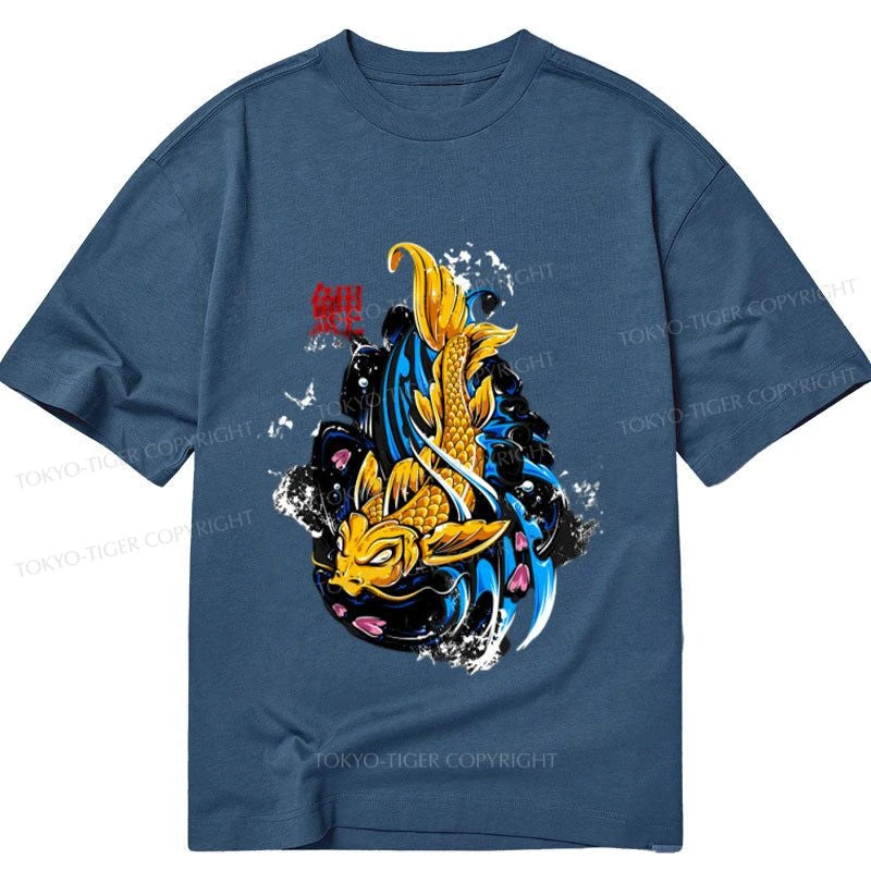 men's stylish printed tees -Tokyo-Tiger Japanese Art Koi Classic T-Shirt