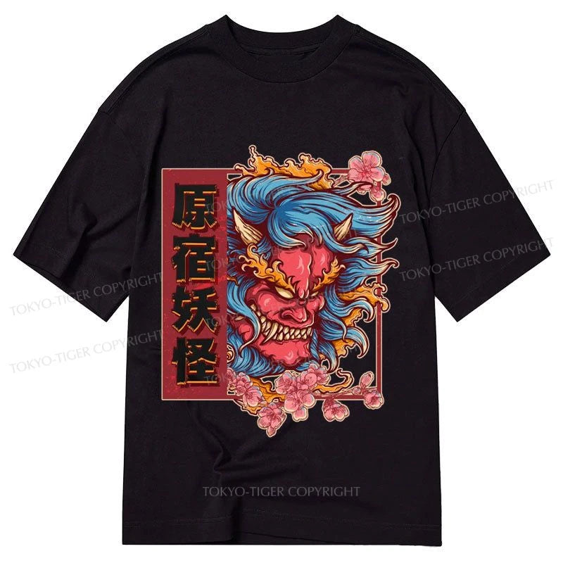 slim fit t-shirts for men -Tokyo-Tiger Japanese Harajuku Yokai Classic T-Shirt