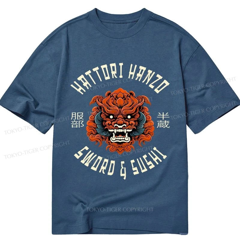 men's vintage graphic t-shirts -Tokyo-Tiger Japanese Hattori Hanzo Prints Classic T-Shirt