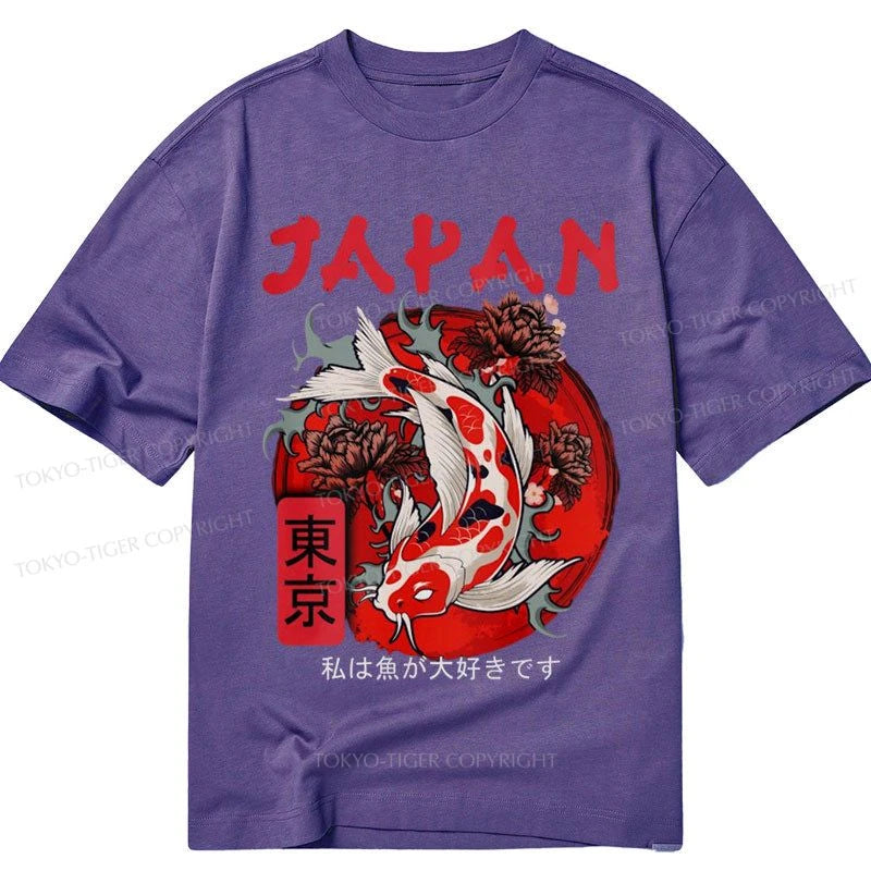 men's fun graphic t-shirts -Tokyo-Tiger Koi Japanese Nishikigoi Classic T-Shirt