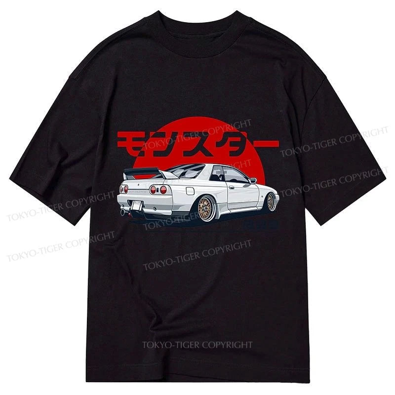 men's athletic fit graphic t-shirts -Tokyo-Tiger Monster. Skyline R32 GTR Classic T-Shirt