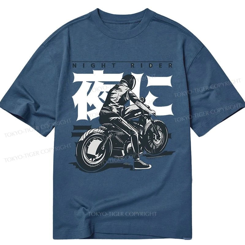 men's stylish polo t-shirts -Tokyo-Tiger Motorcyclist Japanese Night Rider Classic T-Shirt