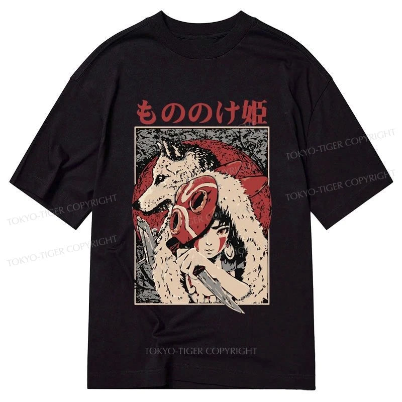 men's minimalistic t-shirts -Tokyo-Tiger Princess Mononoke Classic T-Shirt