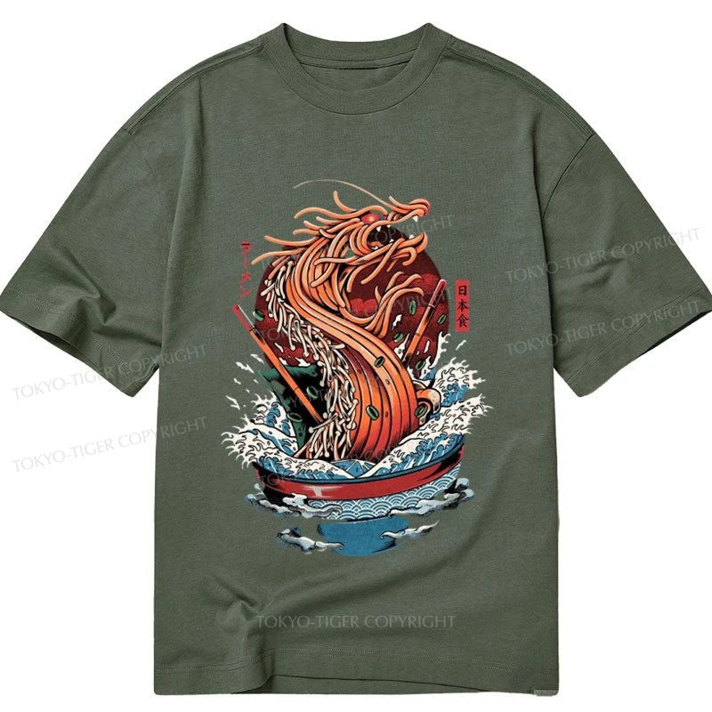 men's high-quality t-shirts -Tokyo-Tiger The Great Ramen Dragon Classic T-Shirt